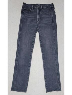 Gap Denim Cigarette Skinny Fit Jeans Size 0/25 Black Stretch Denim